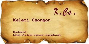 Keleti Csongor névjegykártya