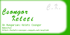 csongor keleti business card